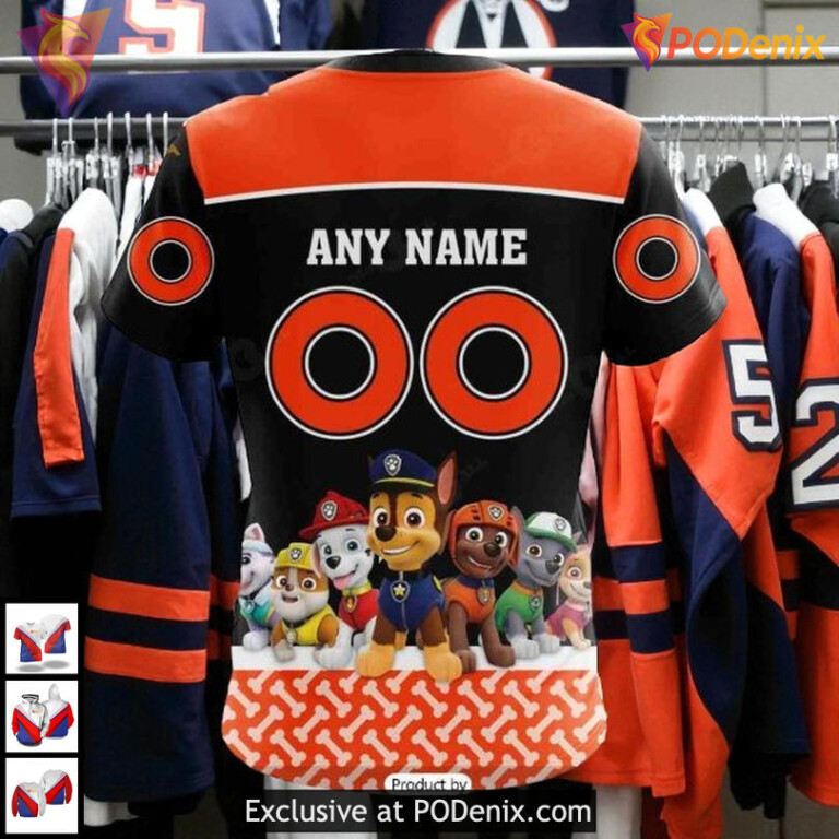 Paw Patrol Cartoon Graphic Personalized Edmonton Oilers Hoodie 3D NHL - 3