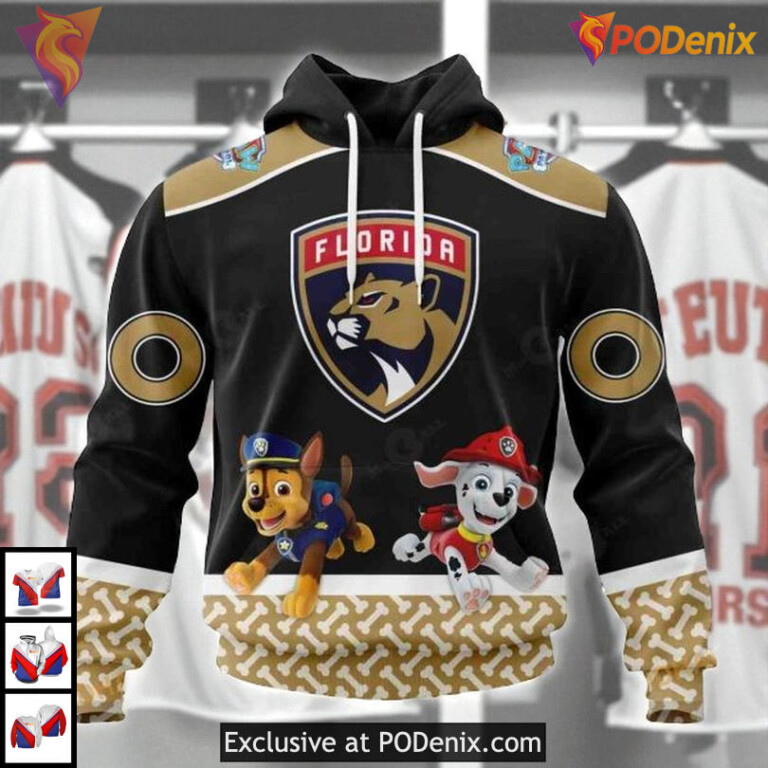 Paw Patrol Cartoon Graphic Personalized Florida Panthers Sweatshirt Hoodie NHL 3D