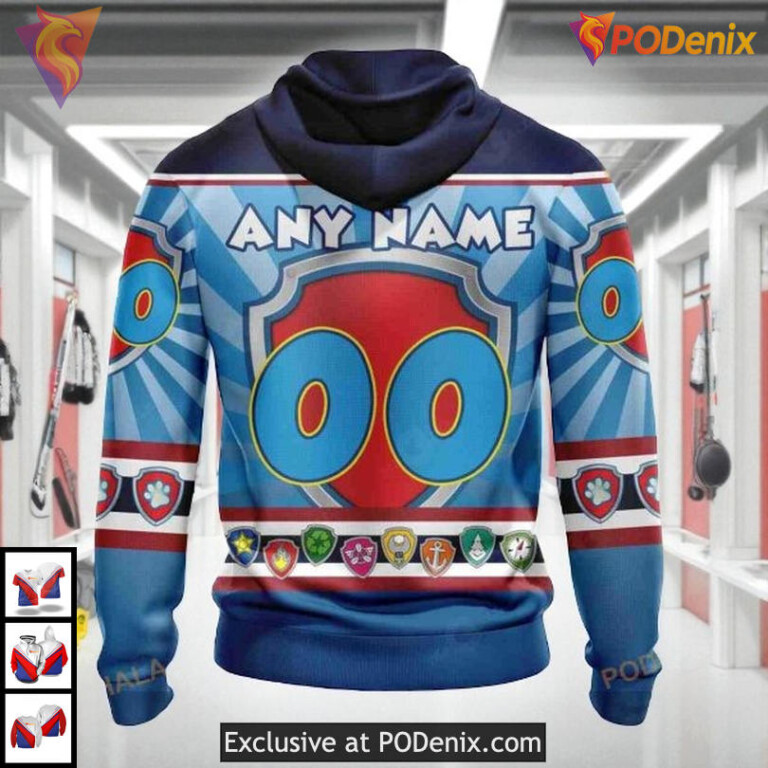Paw Patrol Cartoon Theme Custom Custom Name Florida Panthers Hoodie NHL 3D - 2