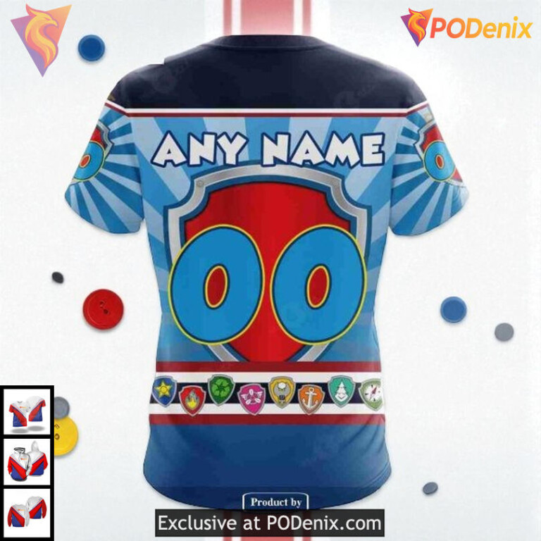 Paw Patrol Cartoon Theme Custom Custom Name Florida Panthers Hoodie NHL 3D - 4