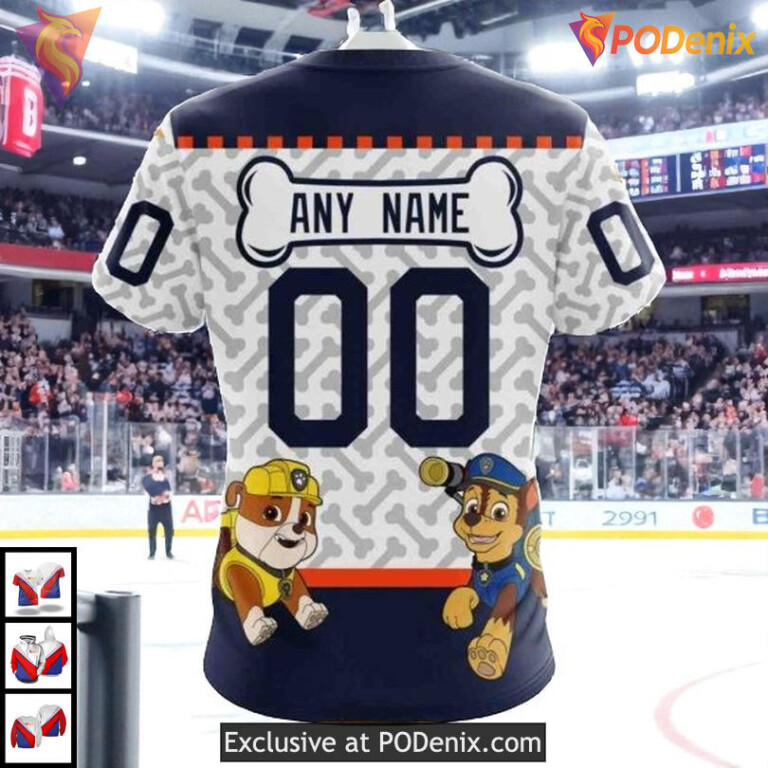 Paw Patrol Cartoon Theme NHL Edmonton Oilers Holiday Hoodie 3D - 3