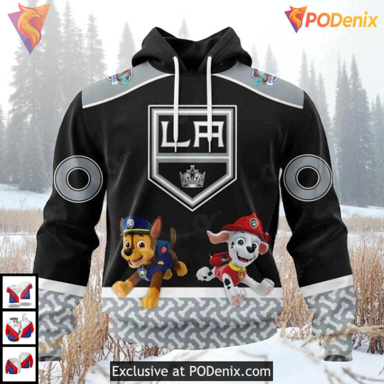Paw Patrol Cartoon Theme Personalized Los Angeles Kings All Over Print Hoodie