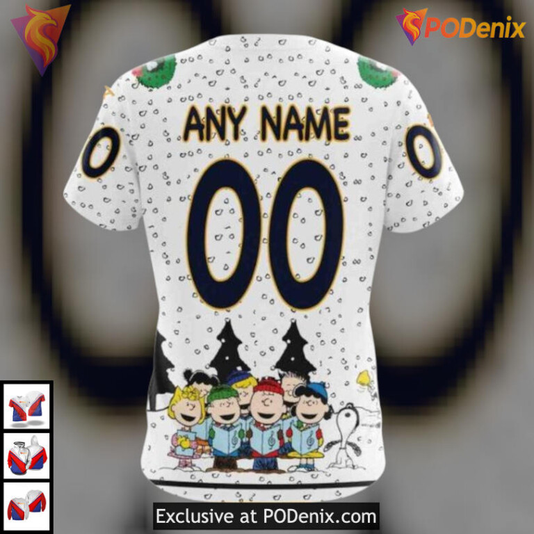 Peanuts Cartoon Graphic Edition NHL Buffalo Sabres Kids Hoodie Personalized 3D - 3