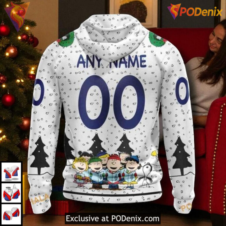 Peanuts Design Custom NHL Toronto Maple Leafs Zip Up Hoodie, Unique 3D Apparel - 1