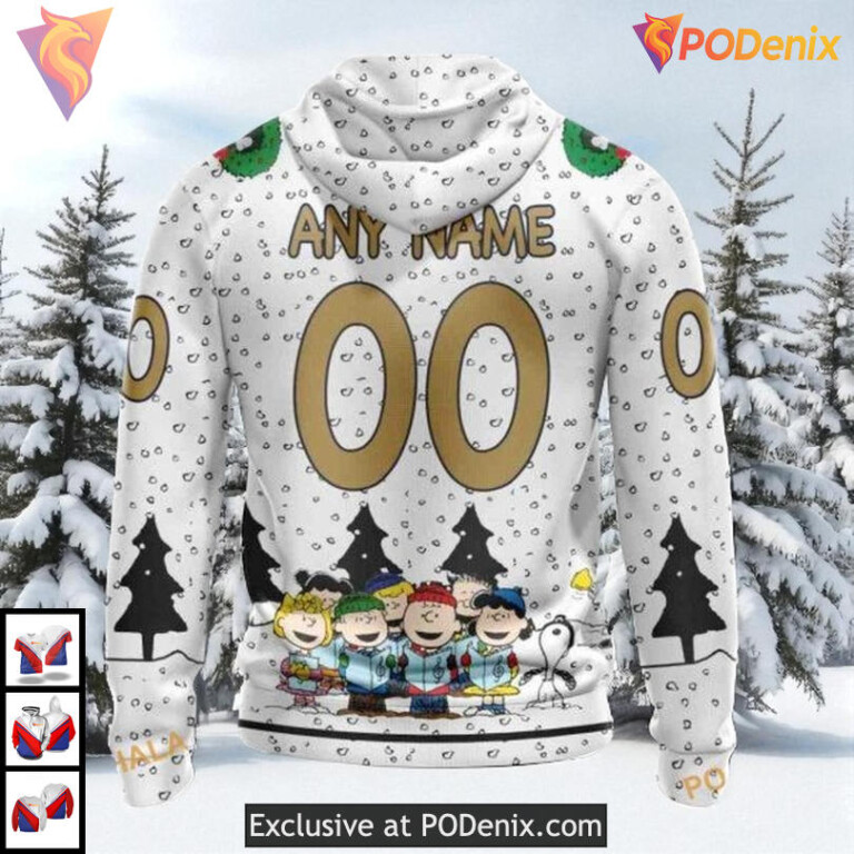 Peanuts Snoopy Cartoon Artwork Custom Florida Panthers Winter Hoodie NHL 3D - 1