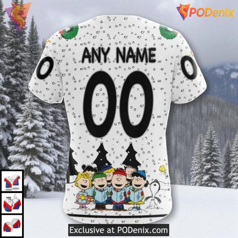 Peanuts Snoopy Cartoon Graphic Custom Los Angeles Kings Christmas Hoodie NHL - 3