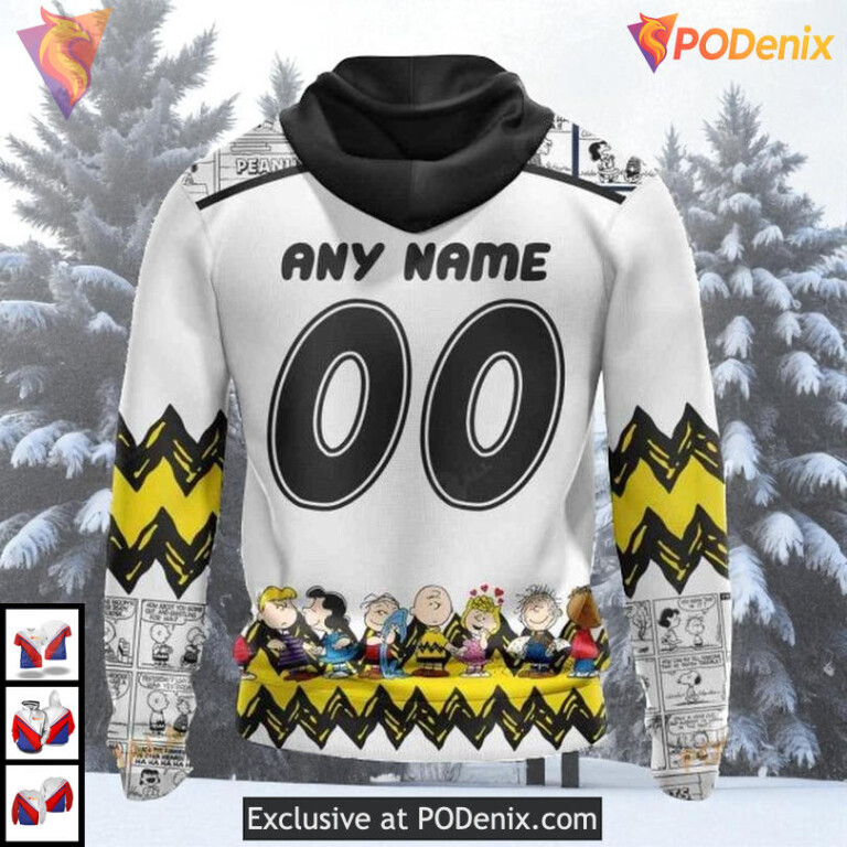 Peanuts Snoopy Cartoon Graphic Personalized Los Angeles Kings Sweatshirt Hoodie NHL - 1