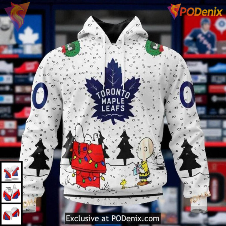 Peanuts Snoopy Personalized Toronto Maple Leafs Hoodie, Custom NHL 3D Shirt Gear