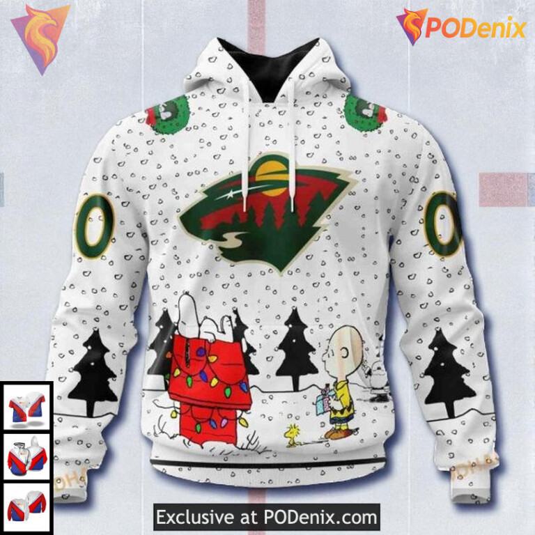 Peanuts Snoopy Special Artwork Personalized Minnesota Wild Sweatshirt Hoodie 3D