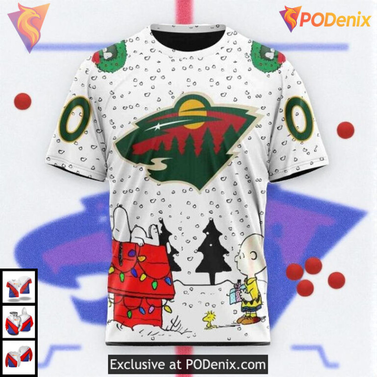 Peanuts Snoopy Special Artwork Personalized Minnesota Wild Sweatshirt Hoodie 3D - 2