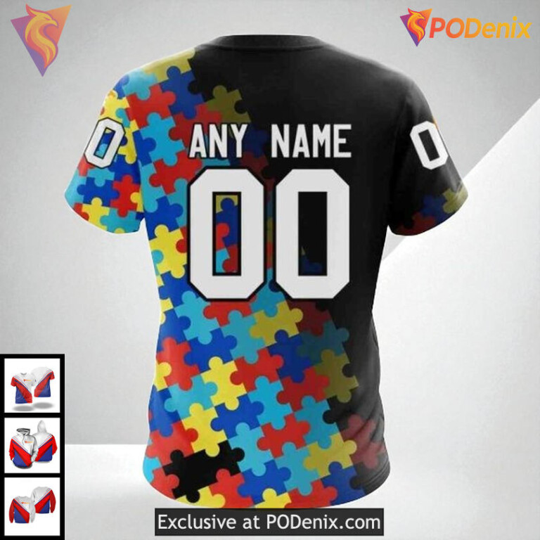 Personalized Blackhawks All Over Print Hoodie Autism Awareness Quote Design NHL - 3