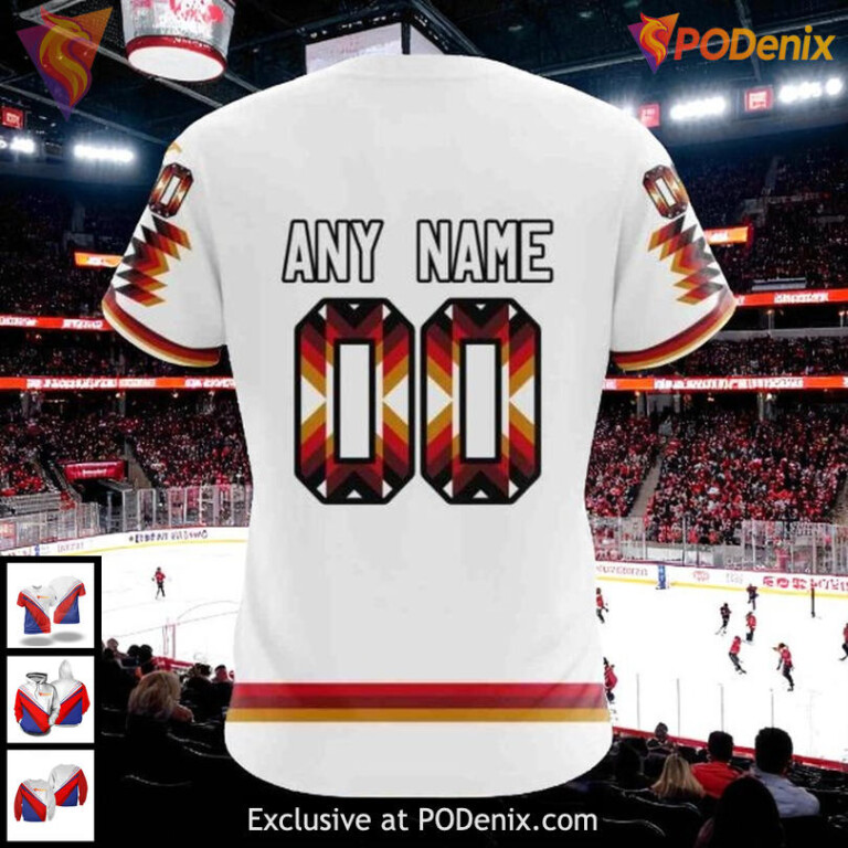 Personalized Blackhawks All Over Print Hoodie, Custom NHL Retro Native Design - 3