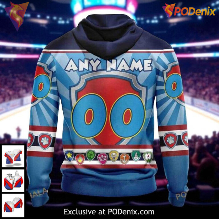 Personalized Canucks All Over Print Hoodie, NHL Vancouver Canucks 3D Hoodie Paw Patrol - 1
