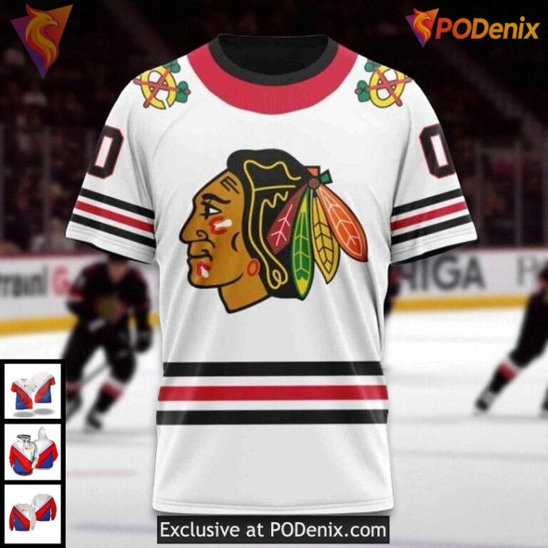 Personalized Chicago Blackhawks Hoodie 2025 Away NHL Custom All Over Print 3D - 2