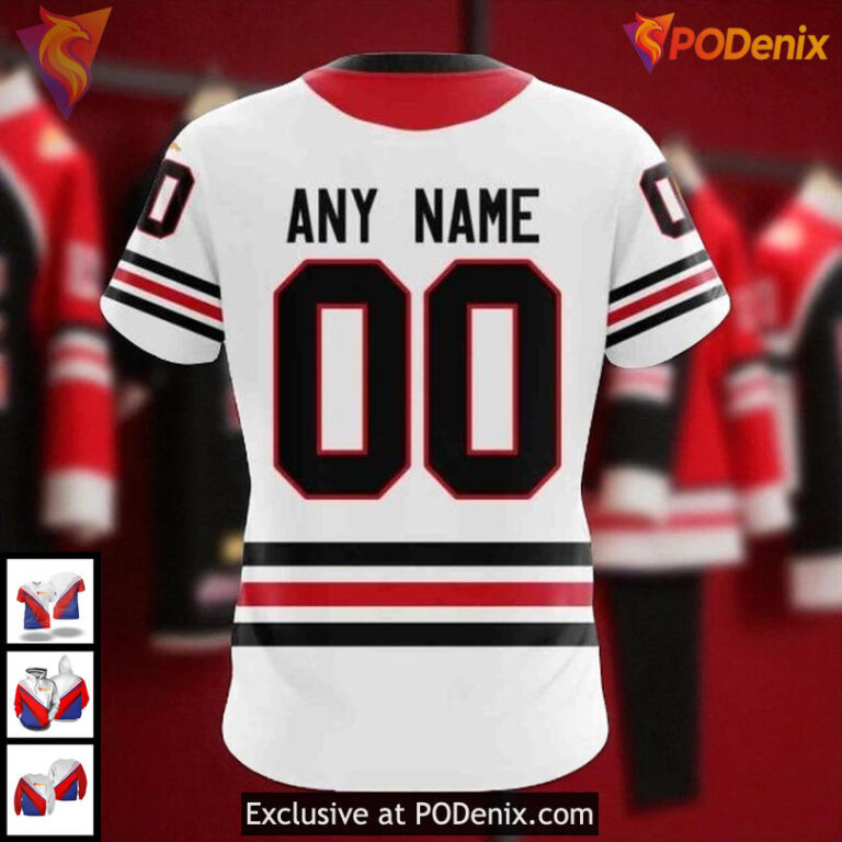Personalized Chicago Blackhawks Hoodie 2025 Away NHL Custom All Over Print 3D - 3