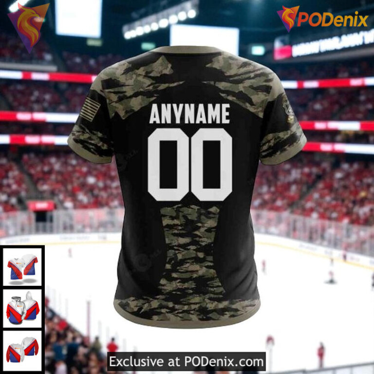 Personalized Chicago Blackhawks Hoodie Camo Military Style NHL All Over Print - 3