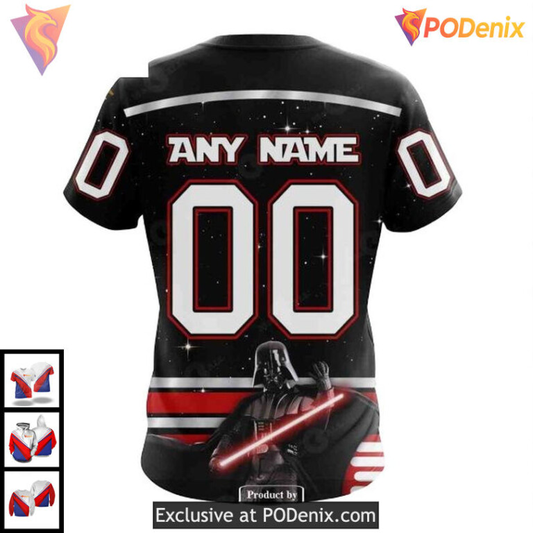 Personalized Chicago Blackhawks Hoodie Star Wars Inspired 3D All Over Print - 3