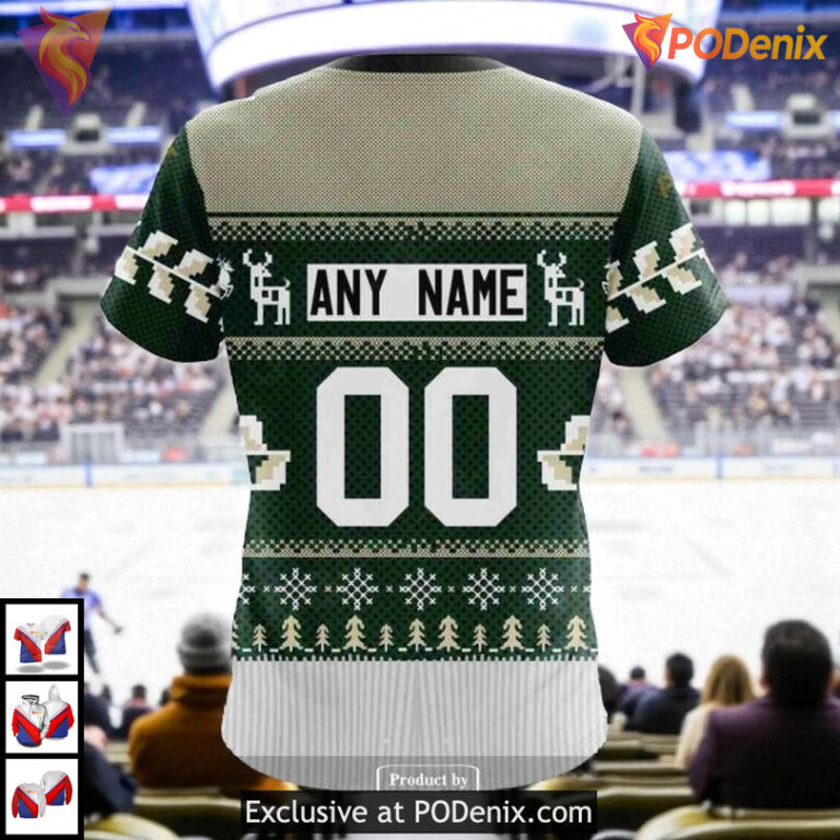 Personalized Chrismas Season Design NHL Minnesota Wild Mens Hoodie 3D - 4