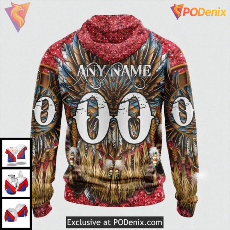 Personalized Detroit Red Wings Hoodie, Native Inspired NHL 3D Sweatshirt - 1