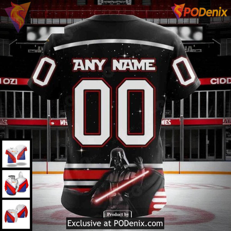 Personalized Detroit Red Wings Hoodie, NHL Star Wars Theme 3D Custom Design - 3