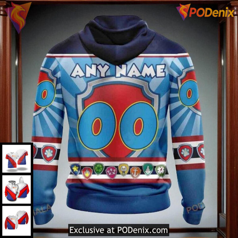 Personalized Detroit Red Wings Hoodie, Paw Patrol NHL Hoodie 3D Edition - 1