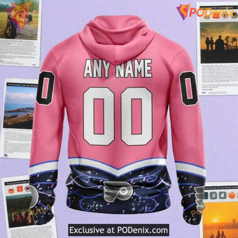 Personalized Flyers All Over Print Hoodie Fights Cancer NHL Custom - 1