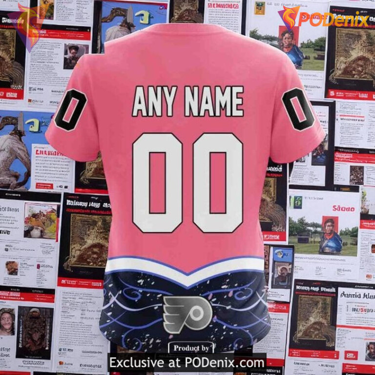 Personalized Flyers All Over Print Hoodie Fights Cancer NHL Custom - 3
