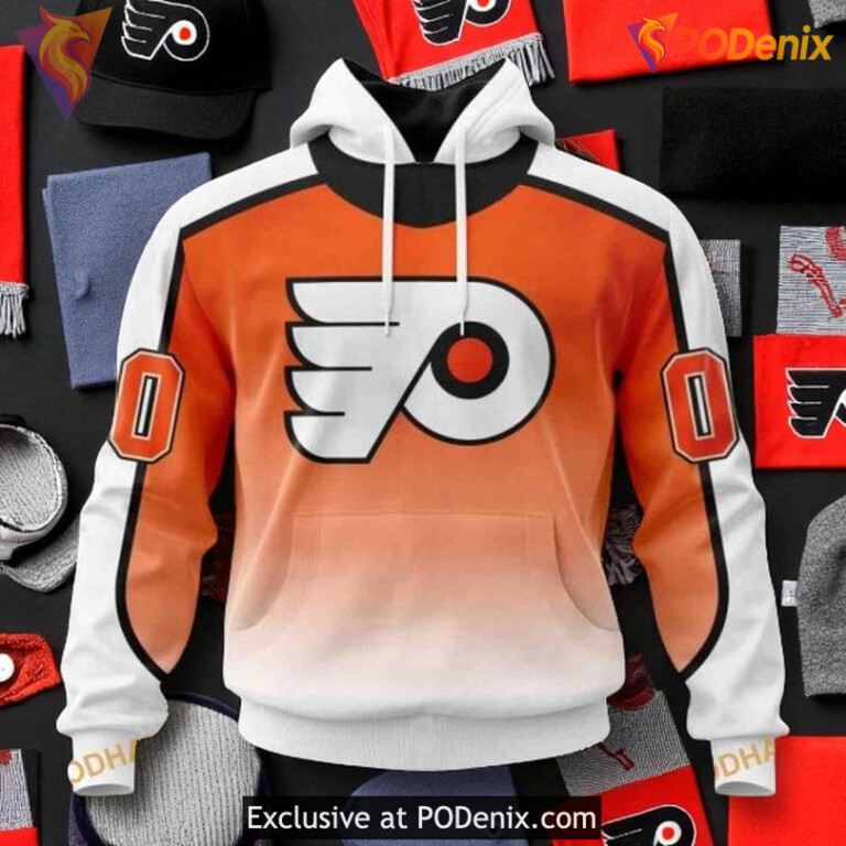 Personalized Flyers All Over Print Hoodie Retro Gradient NHL 3D Shirt