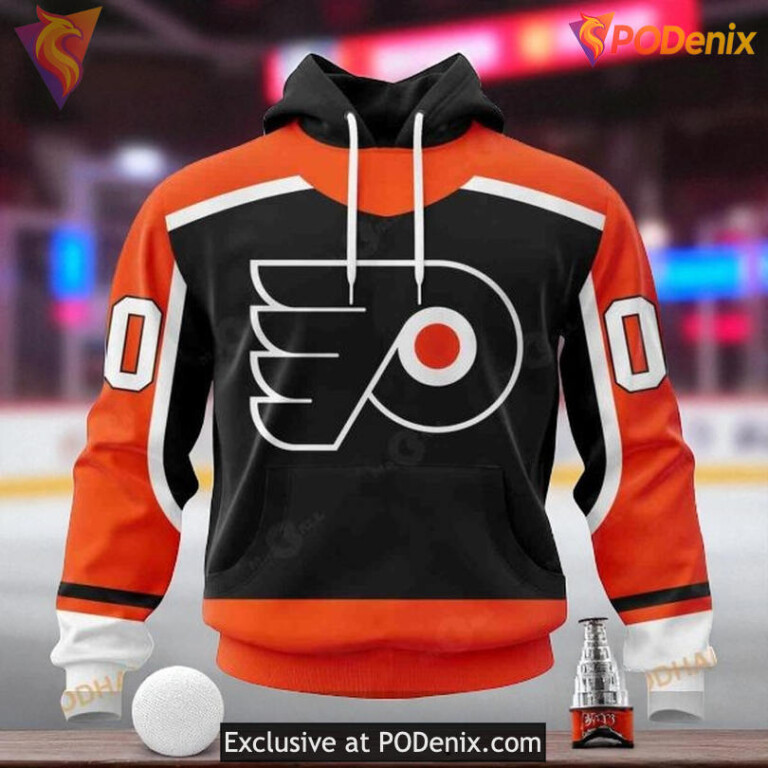 Personalized Flyers All Over Print Hoodie, Reverse Retro Redesign NHL Style