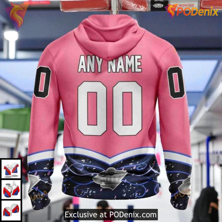 Personalized Hockey Fights Cancer Tribute NHL Minnesota Wild Unisex Hoodie 3D - 2
