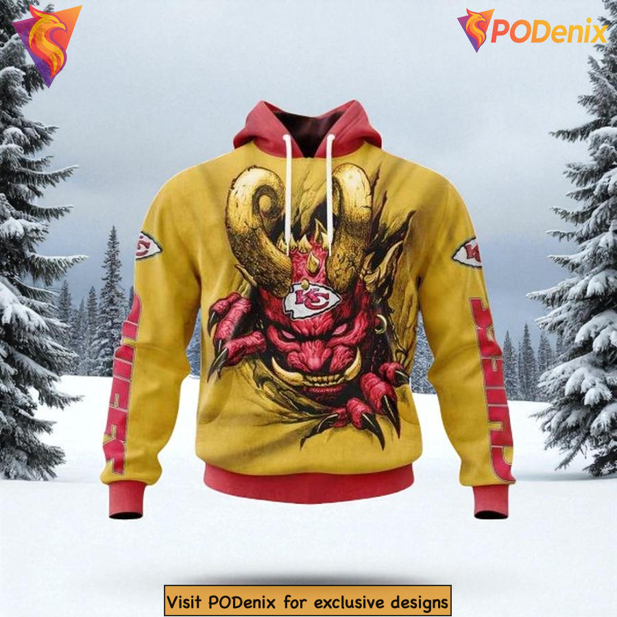 Personalized Kc Chiefs Hoodie 3D, Custom Name Number NFL Fan Gift Personalized Kc Chiefs Hoodie 3D, Custom Name Number NFL Fan Gift