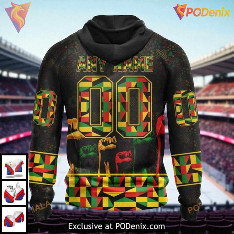 Personalized New York Islanders Hoodie, Cultural 3D Design For Black History Month - 1