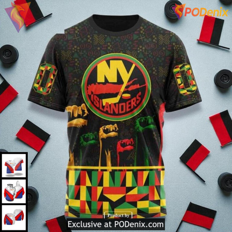 Personalized New York Islanders Hoodie, Cultural 3D Design For Black History Month - 2
