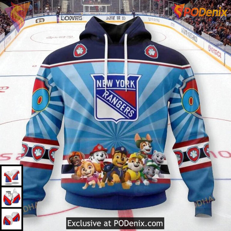Personalized New York Rangers Hoodie Paw Patrol Custom NHL 3D Design