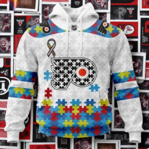 Personalized Philadelphia Flyers Hoodie, Autism Awareness Concept 2025