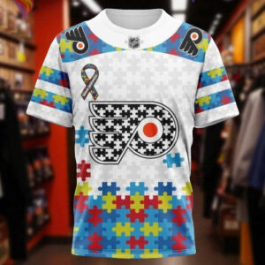 Personalized Philadelphia Flyers Hoodie, Autism Awareness Concept 2025 - 2