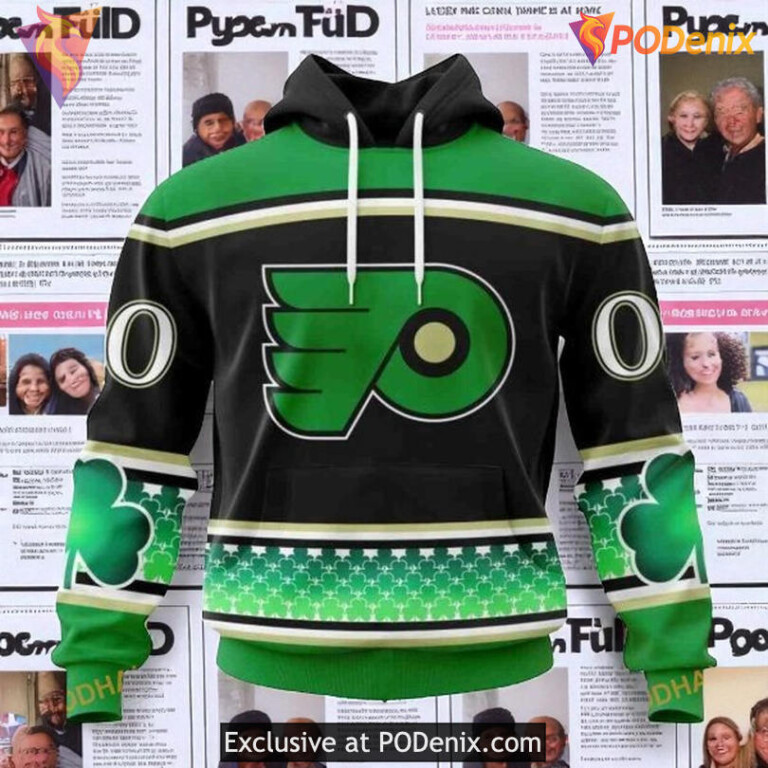 Personalized Philadelphia Flyers Hoodie, Celebrate St Patrick's Day Edition