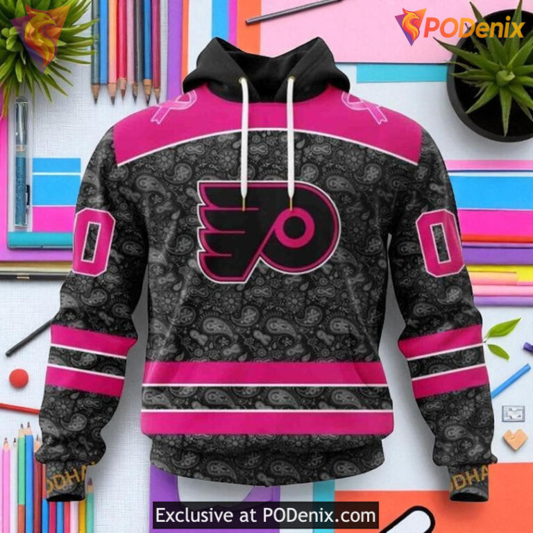 Personalized Philadelphia Flyers Hoodie Pink In The Rink NHL 3D Shirt