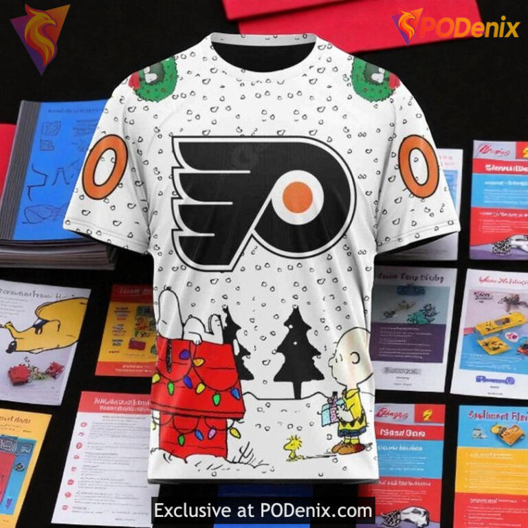 Personalized Philadelphia Flyers Hoodie Snoopy Peanuts NHL 3D Shirt - 2
