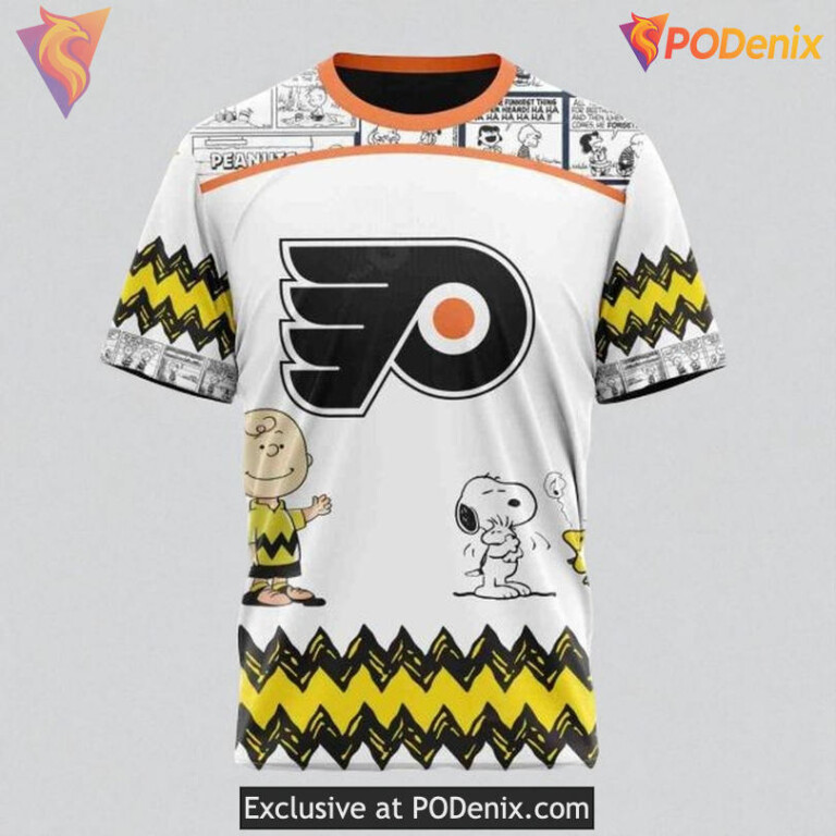 Personalized Philadelphia Flyers Hoodie Snoopy Peanuts NHL 3D Shirt - 6