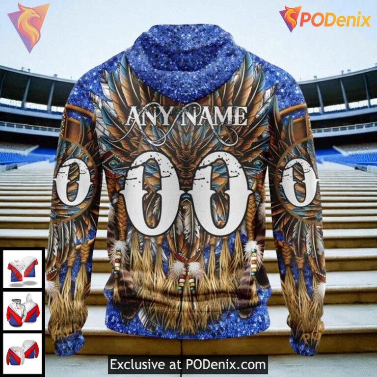 Personalized St Louis Blues Hoodie, Native Costume Inspired NHL 3D Design - 1