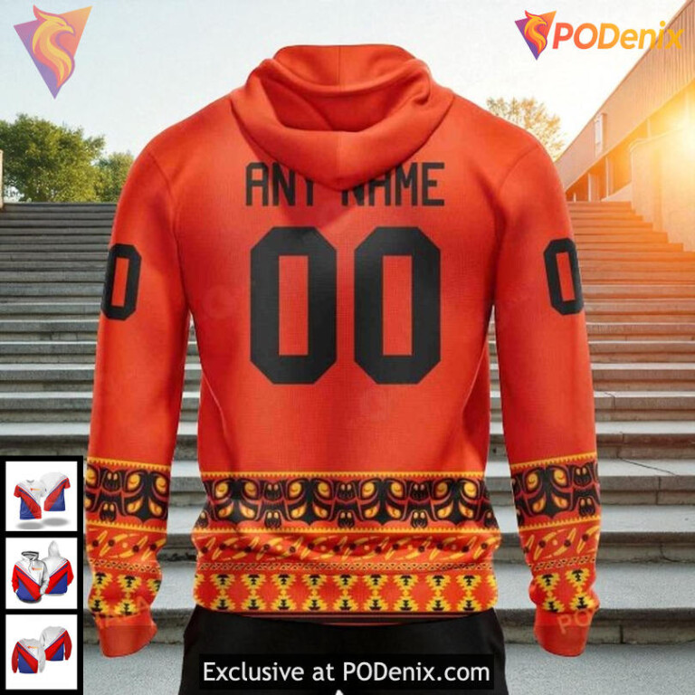 Personalized St Louis Blues Hoodie, NHL Cultural Tribute 3D Orange Design - 1