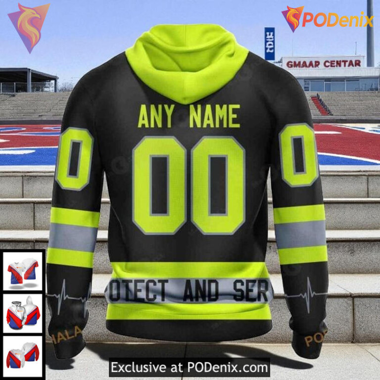 Personalized St Louis Blues Hoodie, NHL Firefighter Tribute 3D Design - 1