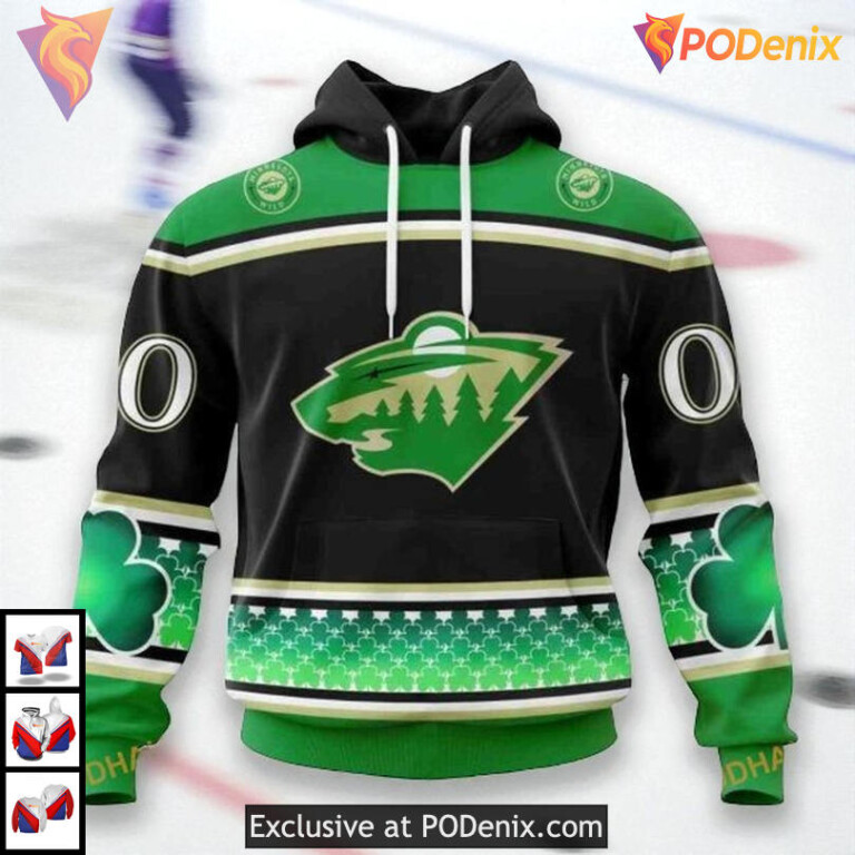 Personalized St Patricks Day Celebration NHL Minnesota Wild All Over Print Hoodie