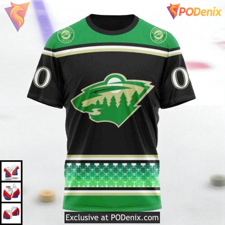 Personalized St Patricks Day Celebration NHL Minnesota Wild All Over Print Hoodie - 2