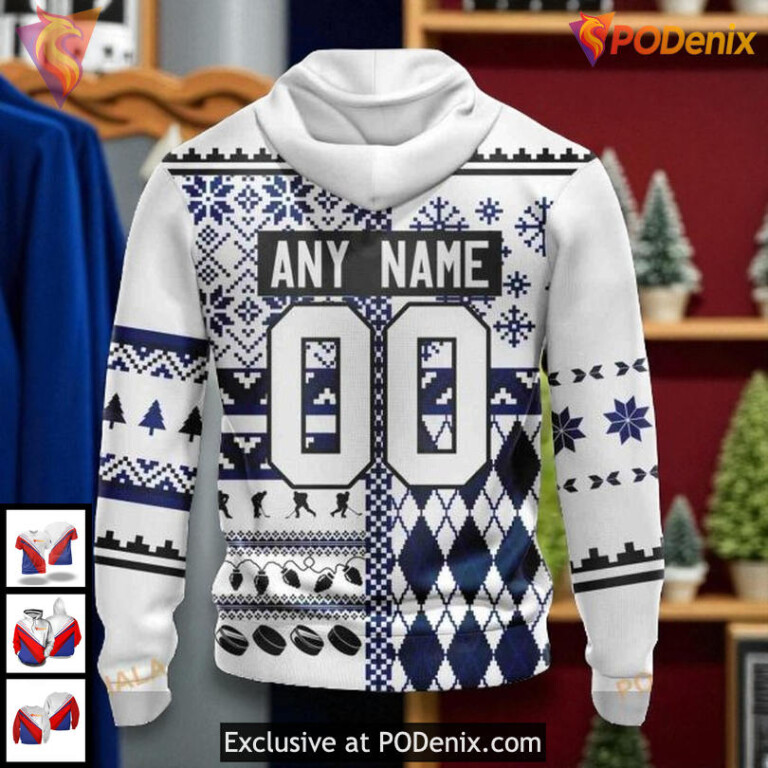 Personalized Tampa Bay Lightning Hoodie, Christmas NHL Festive Graphic 3D - 1