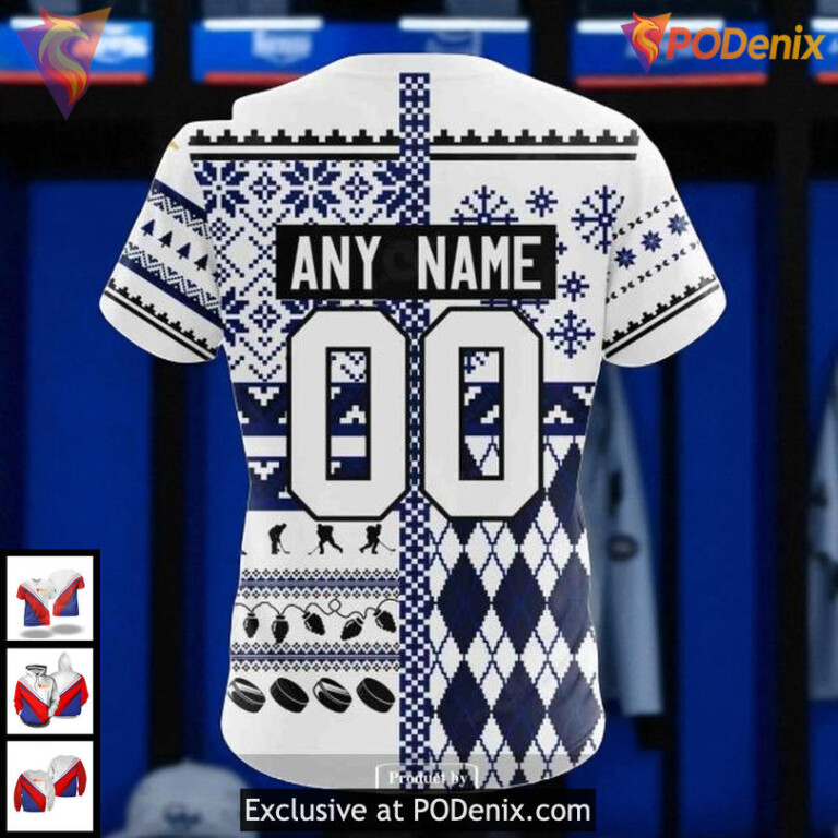 Personalized Tampa Bay Lightning Hoodie, Christmas NHL Festive Graphic 3D - 3