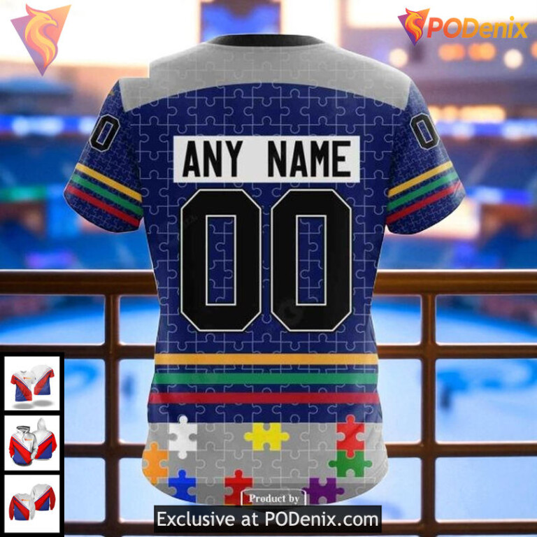 Personalized Tampa Bay Lightning Hoodie Fearless Against Autism NHL Design 3D - 3