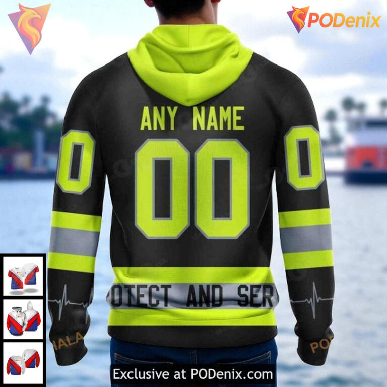 Personalized Tampa Bay Lightning Hoodie Firefighter Tribute NHL 3D Design - 1
