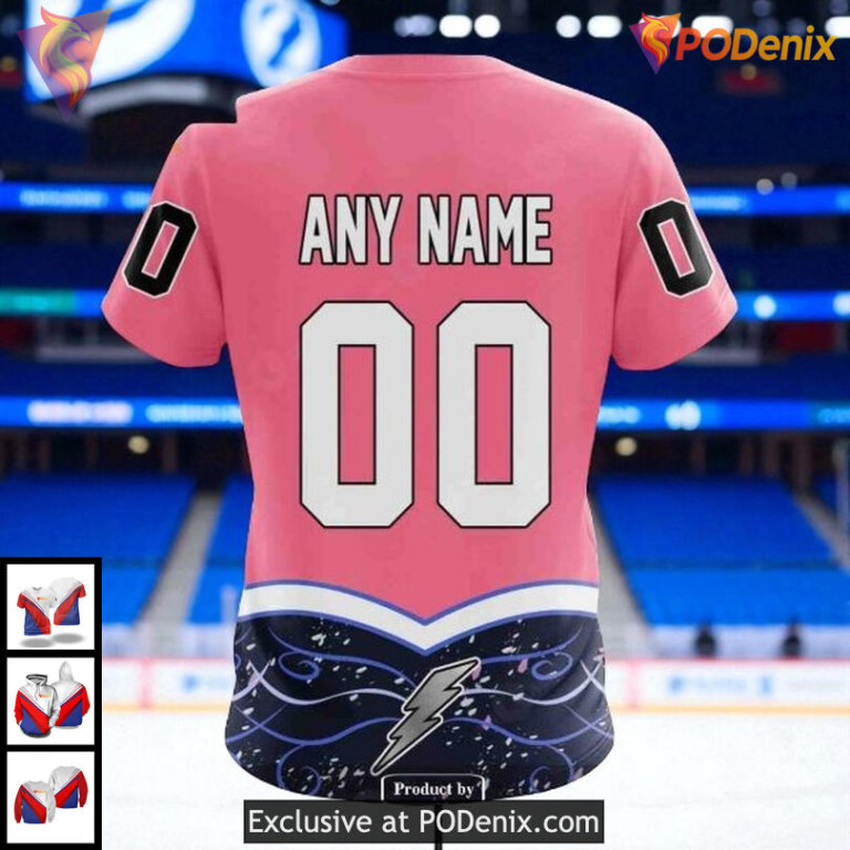 Personalized Tampa Bay Lightning Hoodie NHL Hockey Fights Cancer 3D Design - 3